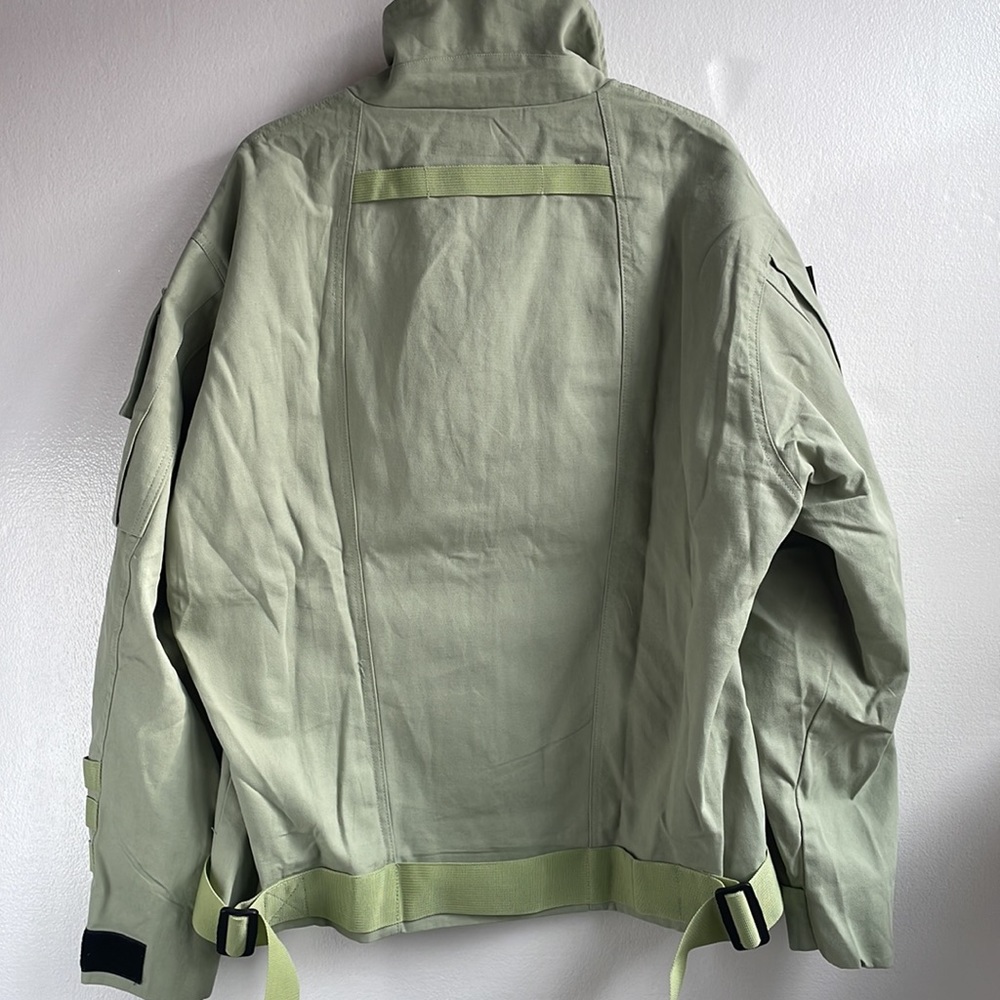 NWOT High School canvas mock neck multi pocket fully lined utility jacket - Picture 7 of 11
